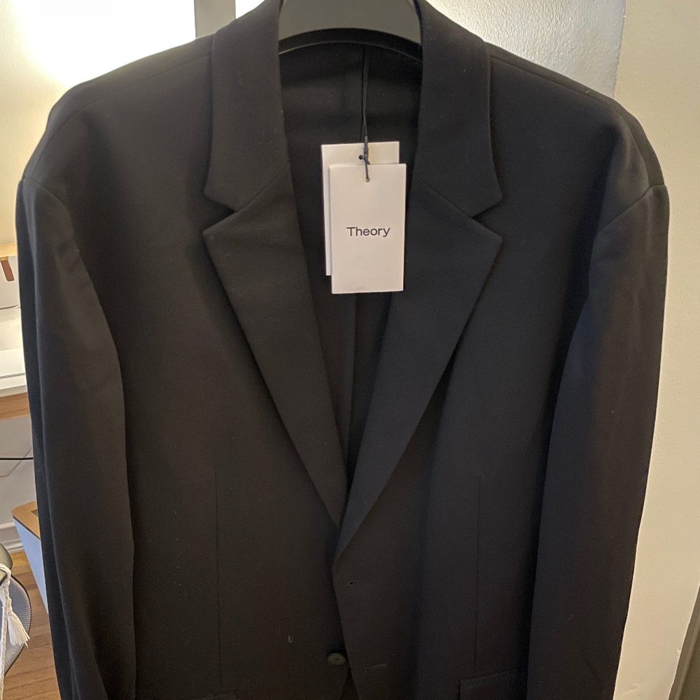 Theory Unstructured Blazer in Compact Ponte Black Size 44 M